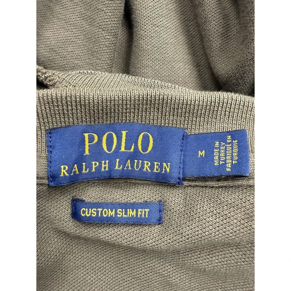 Polo‎ Ralph Lauren Polo Shirt Mens Medium Custom Slim Fit Embroidered Pony